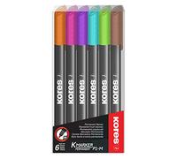 Kores - Marqueur permanent K MARKER FINE M, étui de 6