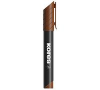 Kores - K-Marker XP1 : Marqueur permanent brun, pointe ronde avec encre imperméable à l'eau et à faible odeur, pour toutes les surfaces, paquet de 12 pièces