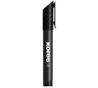 Kores - K-Marker XP1 : Marqueur Permanent Noir, Pointe Ronde, Encre Imperméable à l'Eau et à Faible Odeur, pour Toutes les Surfaces, Paquet de 12 Unités