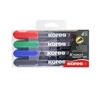 Kores – Marqueur permanent – K MARKER – pointe ogive – étui de 4