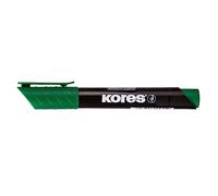 Kores - K-Marker XP2 : Marqueur Permanent Vert, Pointe Biseautée avec Encre Imperméable à l'Eau et à Faible Odeur, pour Toutes les Surfaces, Paquet de 12 Unités