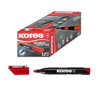 Kores - K-Marker XP2 : Marqueur Permanent Violet, Pointe Biseautée avec Encre Imperméable et à Faible Odeur, pour Toutes les Surfaces, Paquet de 12 Pièces