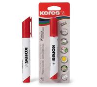 Kores - K-Marker XW1 : Marqueur Rouge pour Tableau Blanc à Pointe Ronde, Effaçable à Sec, Encre à Faible Odeur, Fournitures Scolaires et de Bureau, Paquet Individuel