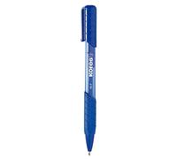 Kores - K6 : Stylos à Bille Rétractable Bleus, Pointe Fine Biro de 0,7 mm avec Encre Anti-Salissures pour une Écriture Douce, Prise en Main Souple, Fournitures Scolaires et de Bureau, Paquet de 12