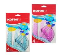 Kit de géometrie GEO15, 4 pièces, assorti