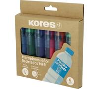 Kores - Lot de 6 surligneurs fluorescents Kores MFR - Surligneurs recyclés
