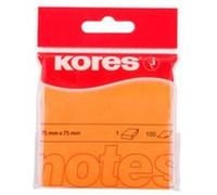 Kores notes adhésives neon, 75 x 75mm, uni, bleu néon, 100 feuilles n47078 G