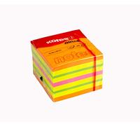 Bloc-note cube, 50 x 50 mm, couleurs fluo, 4 couleurs