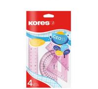 Kit de géometrie GEO15, 4 pièces, assorti