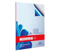 Kores - Papier Carbone Bleu pour l'Écriture Manuscrite, Non Maculable et Réutilisable, Fournitures Scolaires et de Bureau, Format A4, 21 x 29,7 cm, Paquet de 10 Feuilles