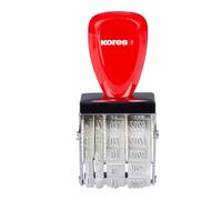 Kores - Tampon Dateur Classique Manuel - Hauteur de Chiffres 4 mm - Jour, Mois (en Chiffres) et Année Réglables - Idéal pour le Bureau, l'Administration et le Commerce - Lot de 1