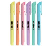 Surligneur 'High Liner Pastel', étui de 6