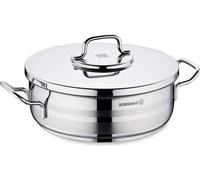 Korkmaz Astra2 Low Casserole 26 x 8,5 cm - 4,5 L, Marmite en acier inoxydable avec couvercle