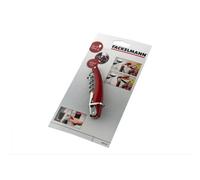 Fackelmann 49731 Tire-bouchon limonadier, tire-bouchon, tire-bouchon rouge, décapsuleur, ABS, Acier inoxydable, Rouge métallisé, 11 cm