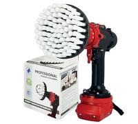 Kornely Brosse de Perceuse Premium - Extra-Souple 13 cm Blanche | Brosse de Nettoyage Anti-Rayures pour Moquette, Tissu ameublement, Cuir, Verre, Meubles et Intérieur Voiture