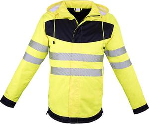Korntex EOSP | EOS Hi-Vis Workwear Parka With Printing Area - Farbe : Signal Yellow/Black - Größe : XL