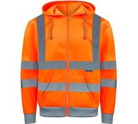 Korntex KXZHO | Hi-Vis Workwear Sweat-Jacket à capuche Galway - Farbe : Signal Orange - Größe : M