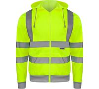 Korntex KXZHO | Hi-Vis Workwear Sweat-Jacket à capuche Galway - Farbe : Signal Yellow - Größe : XXL