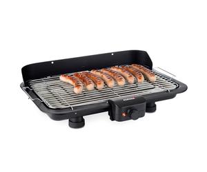 Korona 46117 Barbecue électrique de table avec surface de cuisson XXL (51 x 30 cm) | 2200 W | Élément chauffant amovible | Interrupteur de sécurité | Réglage de la température en continu