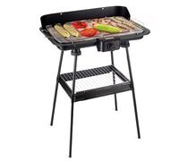 Korona 46221 Barbecue électrique sur pied avec grille XXL (51 x 30 cm) | 2200 W | Protection contre le vent | Témoin lumineux | Interrupteur de sécurité | Réglage de la température en continu