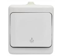 Kos-Elektro System BRYZA 180403 : Interrupteur simple, indice de protection IP54, couleur blanche