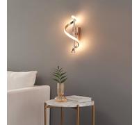 KOSILUM - Applique LED torsade dorée scintillante - Simaria - Lumière Blanc Chaud Eclairage Salon Chambre Cuisine Couloir - - 1500 lm - LED intégrée - IP20