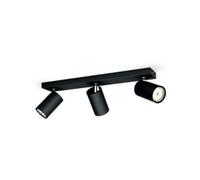 KOSIPO SPOTLIGHT 3 LUMIÈRES NOIR MÉTAL ATTAQUE GU10 LIVING