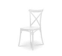 Chaise blanche style BISTROT en résine polypropylène