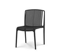 Kosmi - Chaise De Jardin Ou Terrasse Noire En Résine Polypropylène Noir