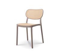 Kosmi Chaise de Salle à Manger Beige Style Vintage