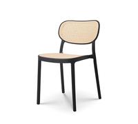 Kosmi Chaise de Salle à Manger Noire Style Vintage