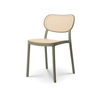 Kosmi Chaise de Salle à Manger Verte Style Vintage