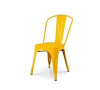 Kosmi - Chaise en métal Jaune Style Industriel - Finition Brillant