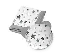 KOSPU Parure de Lit et Couverture pour Enfants et Jeunes Adolescents, Tissu en Coton et Velours, Rembourrage 100% Polyester, Couverture de Couchage 135 X 100 cm, Oreiller de Couchage Ours 50 cm