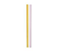 Kosta Boda Pailles Sipsavor 200 mm lot de 2 Rose-jaune