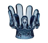Kosta Boda Photophore en verre circulaire Solros 9.2 cm Bleu