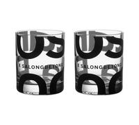 Kosta Boda Verre DOF Salong Betong 35 cl. lot de 2 Noir transparent