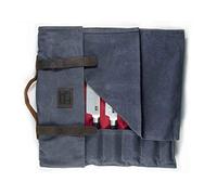 KOTAI | Étui à Couteaux | Sac de Rangement (jusqu'à 7 Couteaux) | Toile cirée Ultra-résistante | Poignées et Lanières en Cuir | Pochette avec Fermeture Éclair Sécurisée | Fabriqué à la Main