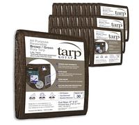 Kotap TBG-0608-30 Bâche réversible Durable Multi-Usage en Polyester, Lot de 30, 1,8 x 2,4 m, Marron-Vert