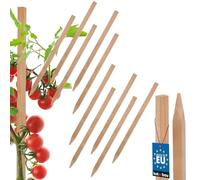 KOTARBAU® 10 Pièces Tuteur Tomate - Bois de Hêtre - 25 cm - Naturel - Tuteur Plante - Piquet de Jardin - Poteau Bois - Piquet Tomate - Support Plante Grimpante