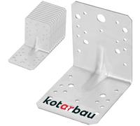 KOTARBAU® 12 Pièces Équerre De Fixation - Acier Galvanisé - 105 x 105 x 90 mm - Argent - Renfort D'Angle Métal - Équerre de Fixation Renforcée - 90 Degrés
