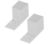 KOTARBAU® 12 Pièces Équerre De Fixation - Acier Galvanisé - 80 x 80 x 60 mm - Argent - Renfort D'Angle Métal - Équerre de Fixation Renforcée - 90 Degrés
