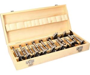 KOTARBAU® 16 pces Jeu de mèches forestières 6-54 mm Défonceuse avec caisse en bois