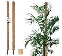 KOTARBAU® 2 pcs Tuteur Plante - Tuteur Coco - ⌀ 3.2 x 150 cm - Fibre de Coco - Tuteurs pour Monstera - Marron - pour Plantes Grimpantes