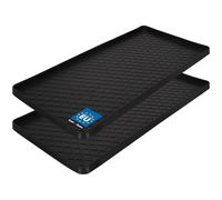 KOTARBAU® 2 Pièces Bac D'Égouttement pour Chaussures - Gomme - 80 x 40 cm - Noir - Plateau Égouttoir à Bord Surélevé - Égouttoir Chaussures - Etanche Protection Sol