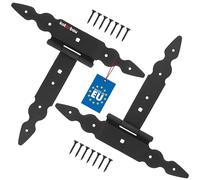 KOTARBAU® 2 x Charnière en T de 200 mm en Acier Noir | Charniere Porte Lourde | Penture | Charniere Portail | Charnière Porte Lourde | Penture Volet Bois | Charnieres | Charniere Noir | Charnières