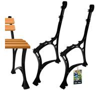 KOTARBAU® 2 x Pied de Banc de Jardin Noir 740x510 mm Aluminium Deux Pieces