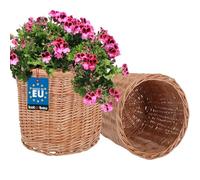 KOTARBAU® 2 x Pot De Fleur en Osier pour Balcon Naturel 33x28cm Cache Pot Plante Interieur |Cache-Pots De Fleurs |Cache-Pot Osier |Panier Plante |Panier Osier Plante |Cache Pot Rotin |Grand Cache Pot