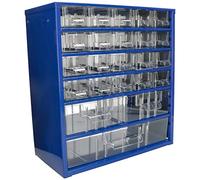 KOTARBAU® 20K2M1G Boîte de rangement d'atelier avec tiroirs 306 x 327 x 155 cm Boîte de rangement pour petites pièces Bleu métal