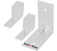 KOTARBAU® 25 Pièces Équerre De Fixation - Acier Galvanisé - 150 x 150 x 80 mm - Argent - Renfort d'angle Métal - Équerre de Fixation Renforcée - 90 Degrés
